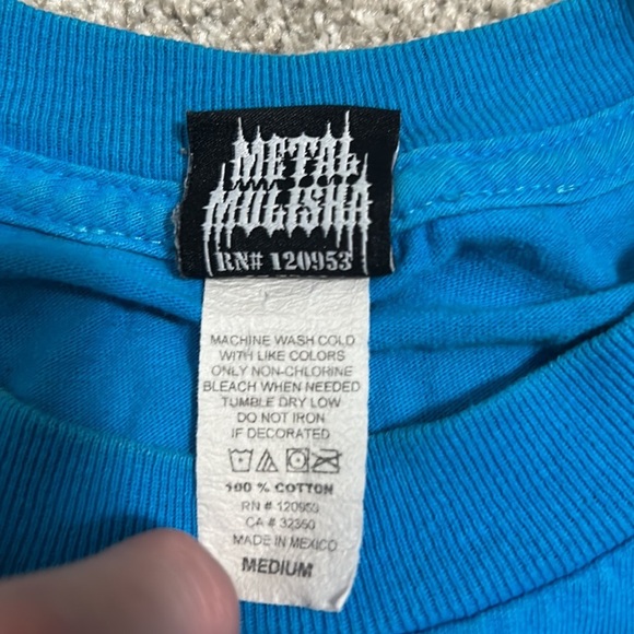 Y2K Metal Mulisha Blue Short Sleeve Shirt - Picture 2 of 3